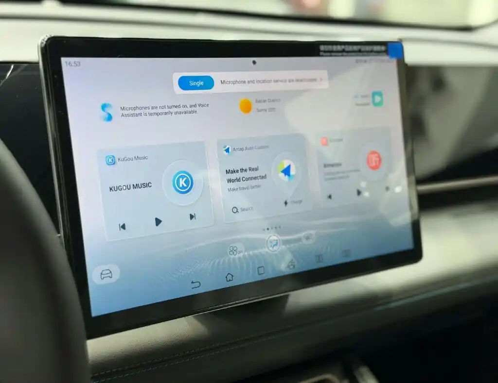 Custom web application interface on a tablet device