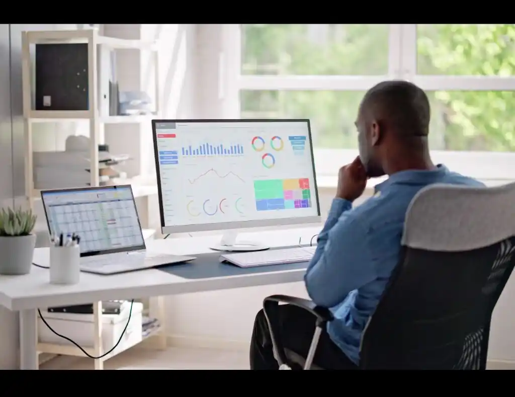 Internal admin dashboard being used in an office
